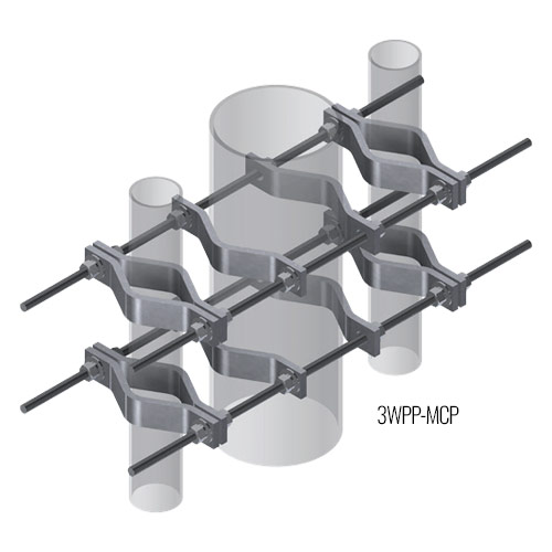 Three-Way Pipe-to-Pipe Clamp Sets