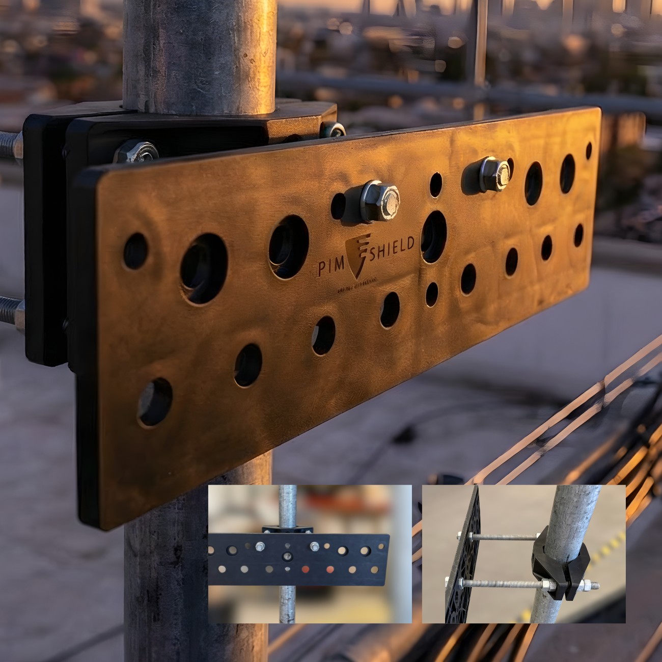 PIM-Mitigating Polymer Cable Support Bars & Pole Clamps