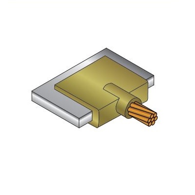 Erico Ground Wire to 1/4" Thick Bus Bar Molds