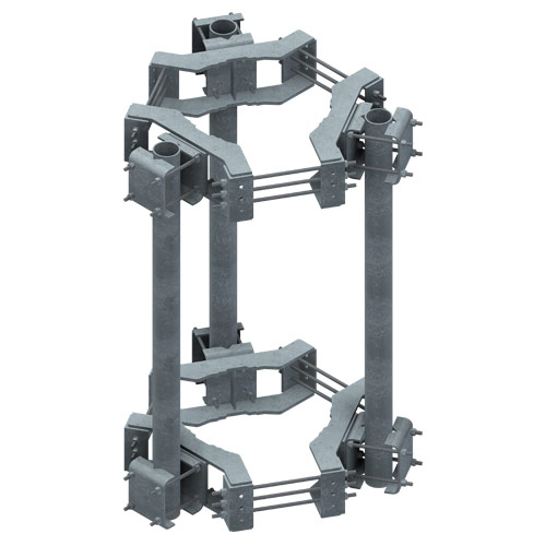 Monopole Sector Frame Attachment Assembly