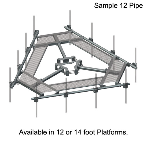 Magnum Full Walkway Platforms (FW 12' Plt 12' P (12) 2-3/8'' x 84'')