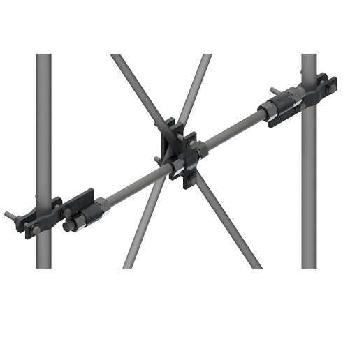Adjustable Bolt-On Bracing for Round Tower Legs