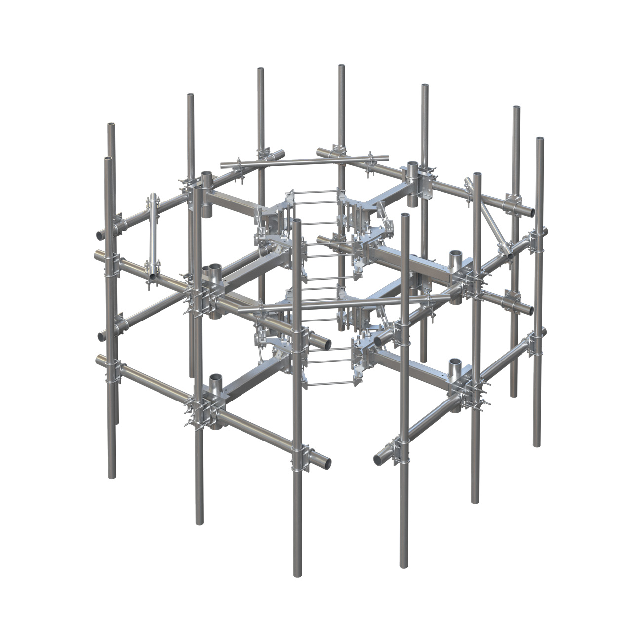 Quad Sector Monopole T-Arms (With Pipe)
