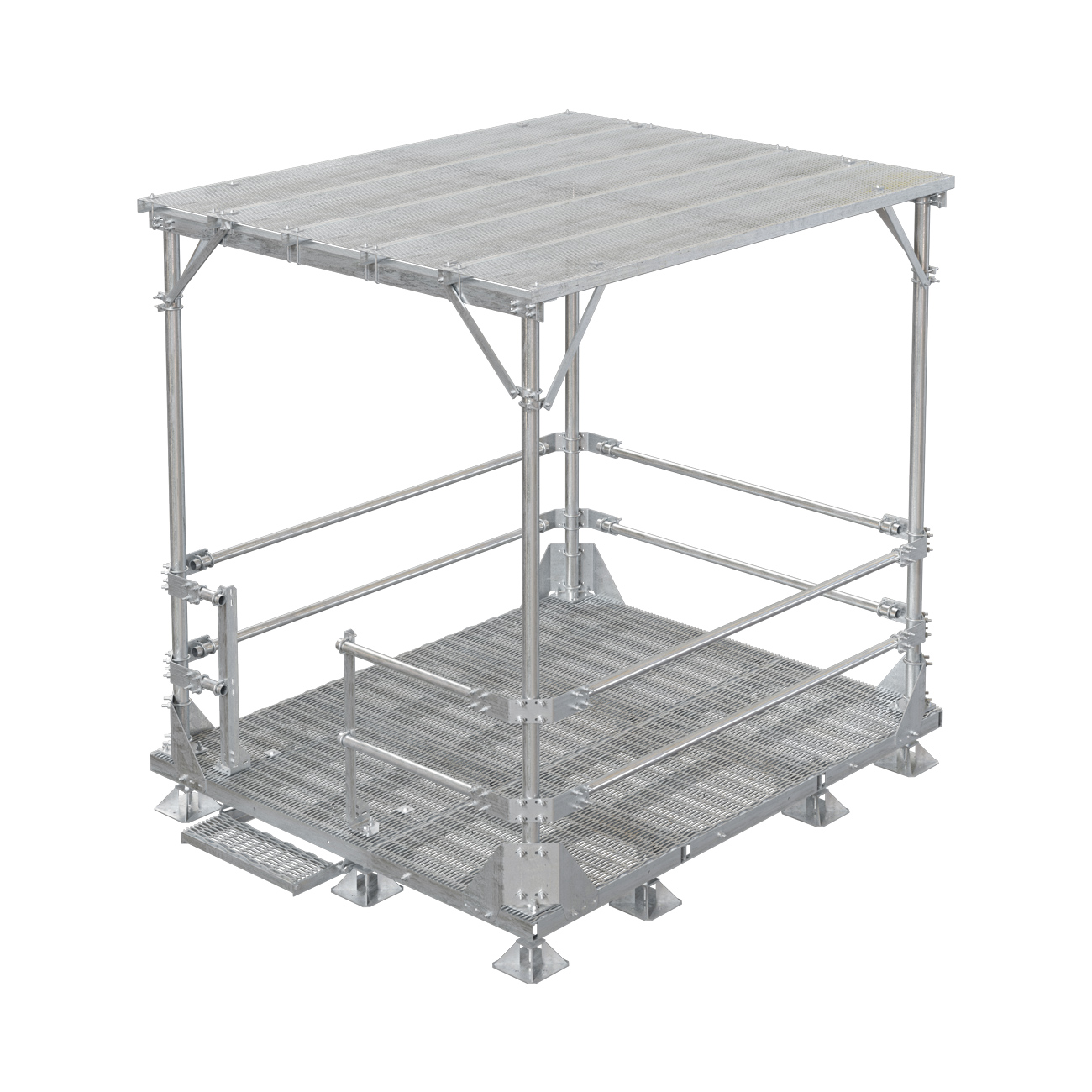 10' x 12' MEP Platform w/ Handrail and Canopy