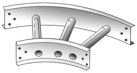 45° Horizontal Bends