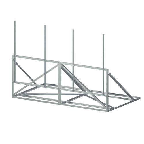Non-Penetrating Rooftop Angle Frames (14'-6'' FW, 4 - 96'' Pipes)