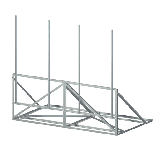 Non-Penetrating Rooftop Angle Frames (14'-6'' FW, 4 - 126'' Pipes)