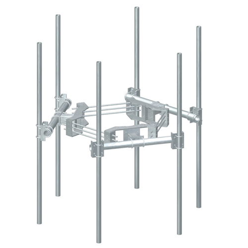 Monopole Double Support Arm Kit for 6 Antennas - (6) 2-3/8'' x 72''
