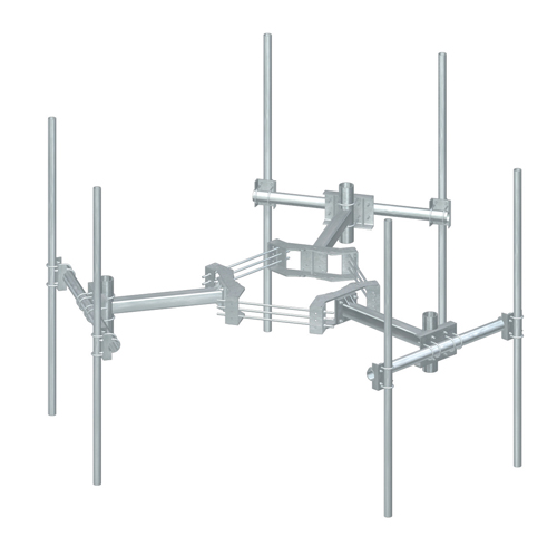 Monopole Triple T-Arm 6 Antennas (6) 2-3/8'' x 84''