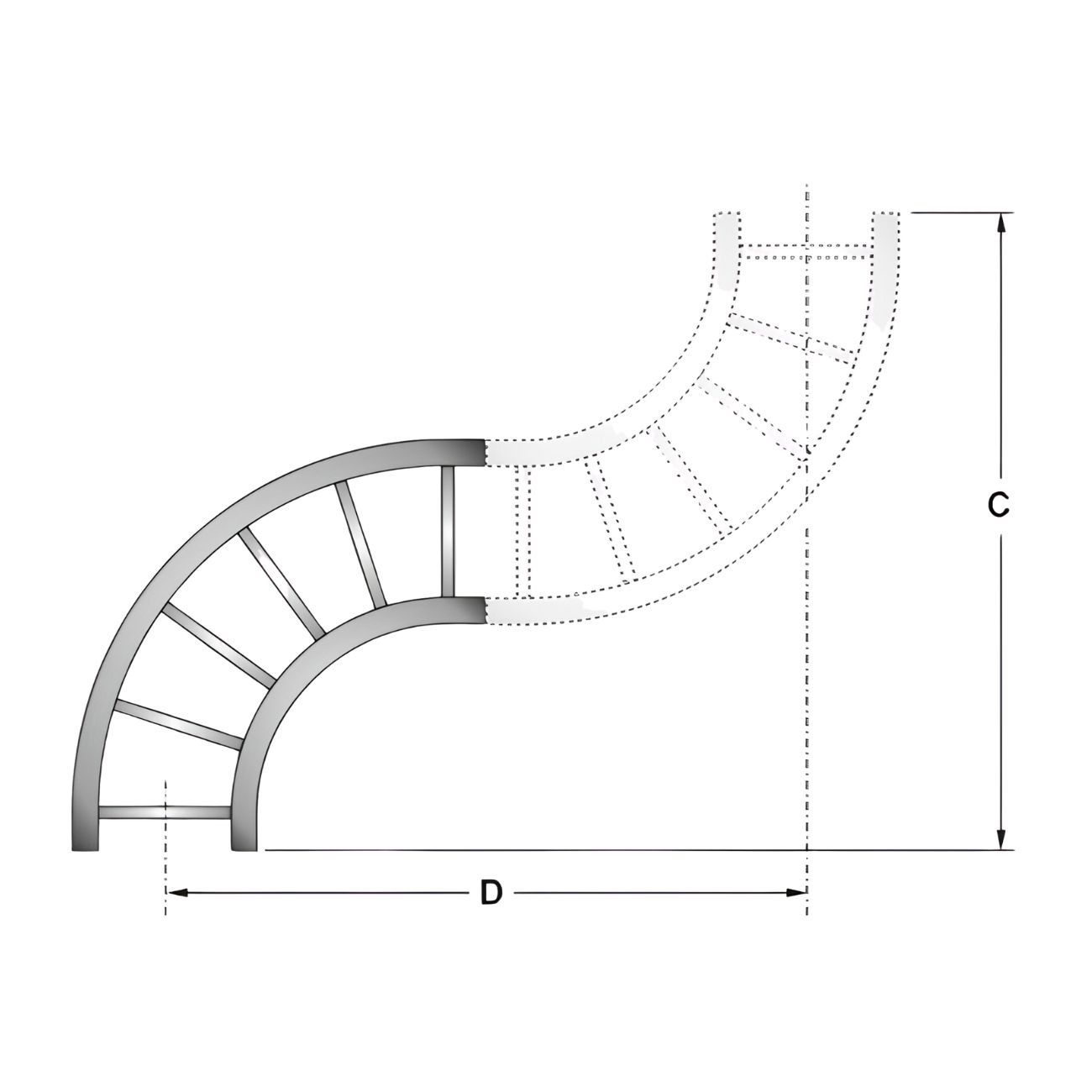 90° Horizontal Bends
